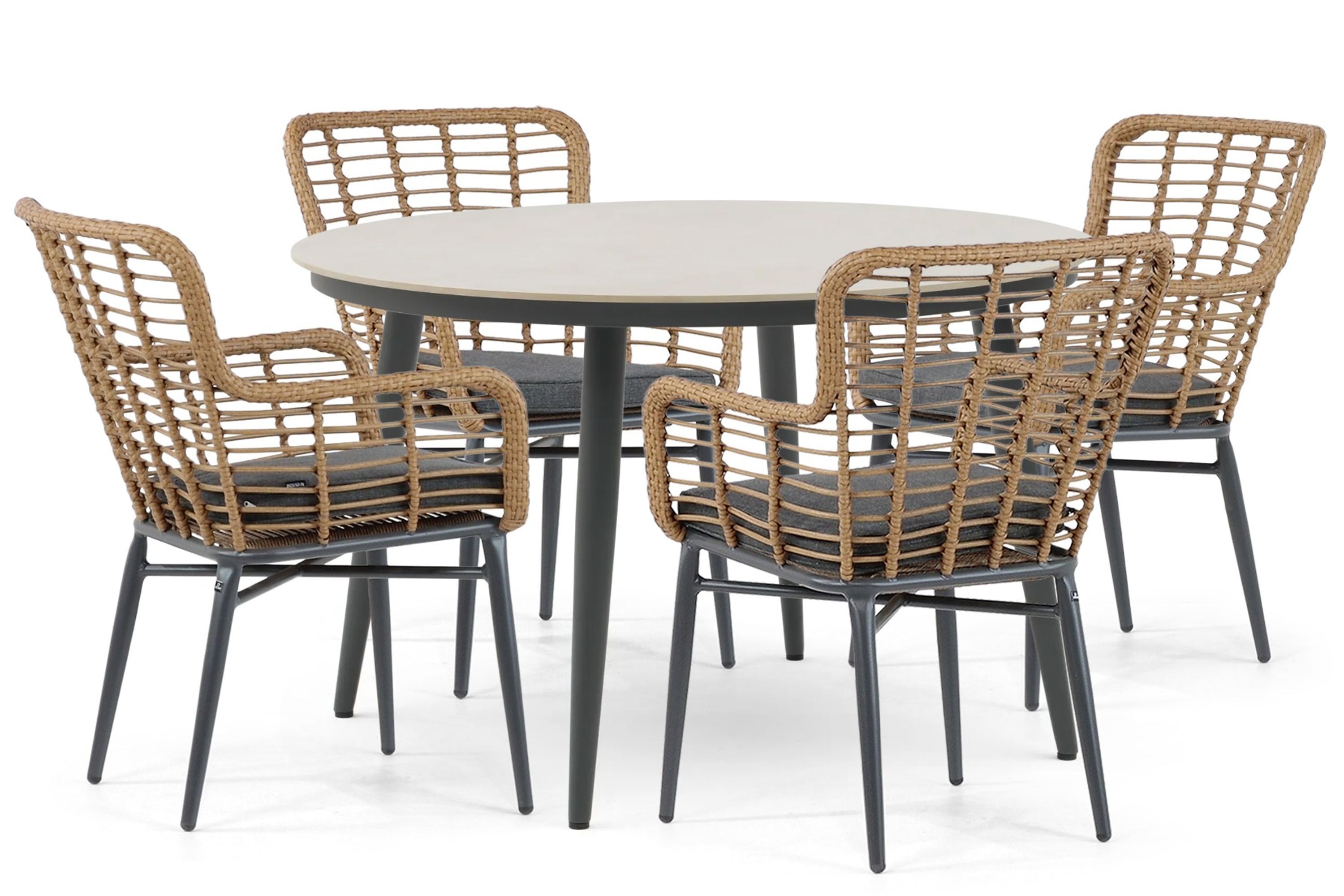 Lifestyle Garden Furniture Lifestyle Lifestyle Toledo/Vienna 120 cm dining tuinset 5-delig