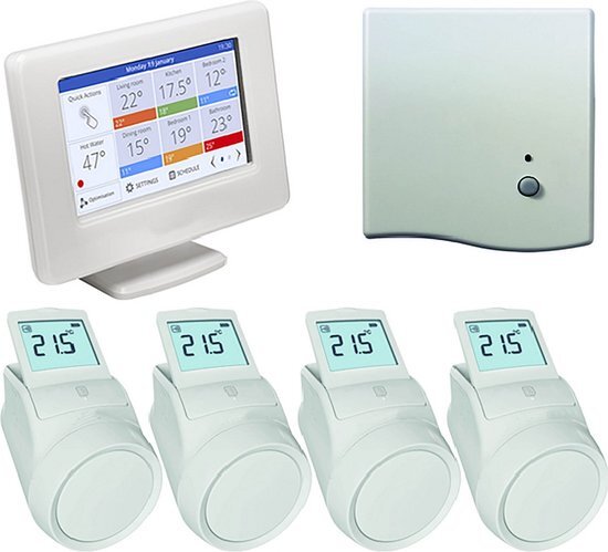 Honeywell Evohome Modulerende Slimme thermostaat - Wifi - Draadloos - Inclusief 4 thermostaatknoppen