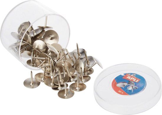 Apli 11725 - Vernikkelde pennen Ø 10 mm - Zilver - 16 stuks