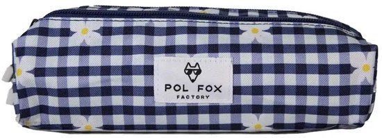 Pol Fox Dubbele etui voor meisjes Daisy blauw