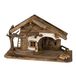 Merkloos / Sans marque Lege kerststal - zonder figuren - L22 x B39,5 cm - hout - kerststalletje