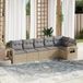 Maison Exclusive - Ensemble de jardin, 6 pièces, avec coussins, beige, en polyrotin