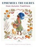 EPHEMERA TREASURES FROM AUTUMN TRADITIONS: 20 Cozy Autumn Paper Collage Sheets for Journaling & Scrapbooking