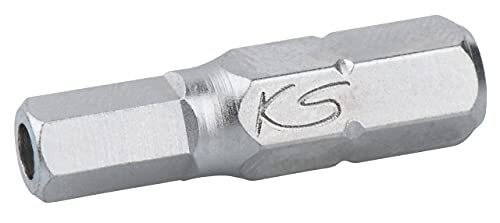 KSTools 911.2968 1/4" Bit binnenzeskant met boring, 9/64", 25mm, 5 per pak