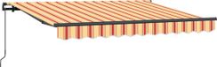 vidaXL Auvent extensible jaune et orange 250 x 200 cm tissu