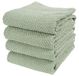 KAF Home Set van 4 luxe popcorn badstof keukenhanddoeken | 50 x 76 cm | 100% katoenen keukenhanddoeken (Frans-groen)