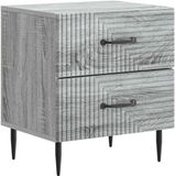 vidaXL Nachtkastje Grijs Sonoma Bewerkt Hout 43 x 34,5 x 47,5 cm