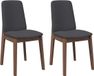 vidaXL Eetkamerstoelen met kussens 2 stuks massief hout rubber bruin