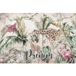 Papier peint panoramique enfant avec prénom personnalisable - Animaux de la jungle - 482 cm x 320 cm