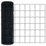 vidaXL Euro Hek 0,4 x 25 m PVC-gelaagd ijzer Grijs