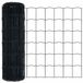 vidaXL Euro Hek 0,4 x 25 m PVC-gelaagd ijzer Grijs
