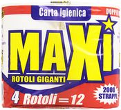 Maxi - Toiletpapier, pure cellulosewatten, 2-laags - 4 rollen
