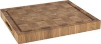 APS-Germany Luxe Houten XL Snijplank met Antislip - Hakblok - 38x32x4.8 cm - Bruin