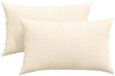 vidaXL - Zitkussens - 2 - pcs - Crème - 50 - x - 30 - cm - Corduroy - stof