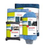 Alclear 8201000 Autowasset, professionele 4-delige set bestaande uit microvezeldoek droogdoek, 2-zijdige allrounder, washandschoen en Microcar-autospons, zonder velgenborstel