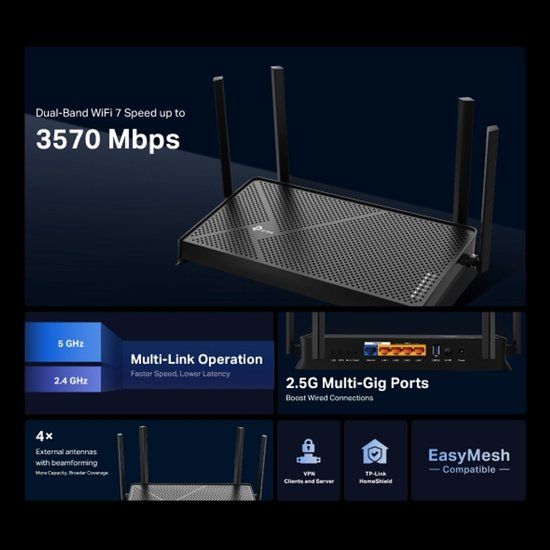 TP-Link Archer BE3600 draadloze router