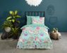 Good Morning dekbedovertrek eenhoorn, prinses, regenboog - 1 persoons 140x200/220 cm - Mint - 100% Katoen renforcé