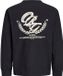 JACK & JONES JORFREDERIKSBERG BACK TEE LS CN SN Heren T-shirt - Lange mouw - Ronde hals - Katoen - Zwart - Maat M