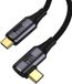PremiumCord Zakrzywiony kabel USB4™ Gen 3x2 40Gbps 8K@60Hz 240W Thunderbolt 3 1,2m