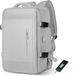 CarryQuest® Sac à dos 55 litres, port USB, compartiment pour ordinateur portable pour ordinateurs portables 17 pouces, gris