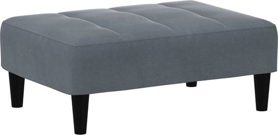 vidaXL Voetenbank 77x55x31 cm fluweel donkergrijs