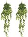 Mica Decorations Hedera klimop kunstplant - 2x - groen mix - hangplant - L25 x B25 x H134 cm