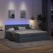 Prolenta Maison Exclusive - Ottoman bedframe met matras, donkergrijs, 180x200 cm, fluweel