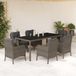 Maison Exclusive - Ensemble de jardin, 7 pièces, avec coussins, gris, en polyrotin