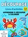 Apprendre à Découper, livre d'activité découpage et coloriage enfant maternelle 3, 4, 5 ans | Développez la motricité de votre enfant