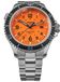 Traser Heren analoog kwarts horloge met roestvrij stalen armband 109379, zilver-zwart-oranje