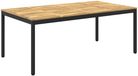 vidaXL Table de dîner de jardin Blanc et noir 196 x 100,5 x 75 cm