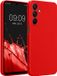 kwmobile metallic telefoonhoesje van TPU - geschikt voor Samsung Galaxy A16 5G - Flexible case voor smartphone - In metallic donkerrood