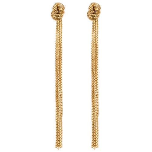 Club Manhattan oorbellen Livia Fringe goudkleurig