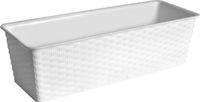 Monzana Bloembak wit, 50x18,5x14 cm, polyrattan-look