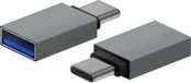 AISENS A108-0718 USB-C naar USB-A adapter, grijs