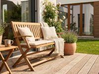 Prestige Home Living Outdoor Acaciahout Opklapbare Tuinbank voor Twee Personen - Bruin