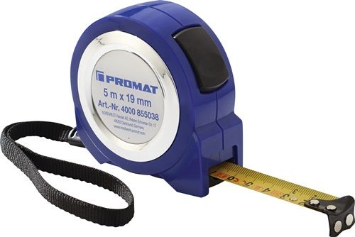 Promat/Tecwerk Rolbandmaat | 3 m x 16 mm | EG II ABS automatische vergrendeling