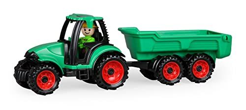 Lena Truckies tractor met aanhangwagen - 38 cm - 2+
