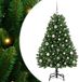 vidaXL Kunstkerstboom met piek en kerstbal 120 cm 150 LED's Warmwit