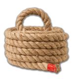 IPEA Natuurlijk jute touw, 18 mm dik, voor decoraties en knutselwerk, gemaakt in Italië, duurzaam jute koord voor handwerk, meubels, katten, tuin, 5 meter