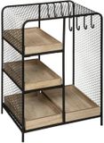 Atmosphera Sieraden rekje Graceland - 20 x 15 x 28 cm - Metaal/Hout - Zwart