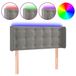 VidaXL Hoofdbord met LED Lichtgrijs Polyester Hout 103x16x118/128 cm