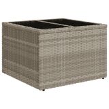 vidaXL 8-delige Loungeset met kussens, polyrattan, lichtgrijs