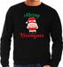 Bellatio Decorations Foute kersttrui Merry Kissmyass - Zwart - Heren - XXL