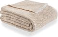 Todocama Extra zachte katoenen deken Four Seasons multifunctionele sprei sprei voor bed sprei sofa sprei (120 x 180 cm, zandbeige)