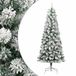 vidaXL Sapin de Noël artificiel avec charnières et neige 240 cm