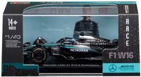 Bburago Mercedes-AMG W16 2025#63 Russell diecast auto 1:43 met vitrine