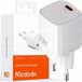 Mcdodo Chargeur - Chargeur - Pour téléphone - USB-C - 20W - Blanc