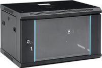 vidaXL Netwerkkast voor aan de muur 6U 19" IP20 600x450x350 mm