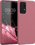 kwmobile telefoonhoesje geschikt voor Samsung Galaxy A52 / A52 5G / A52s 5G - Hoesje voor smartphone - Back cover in donkerroze